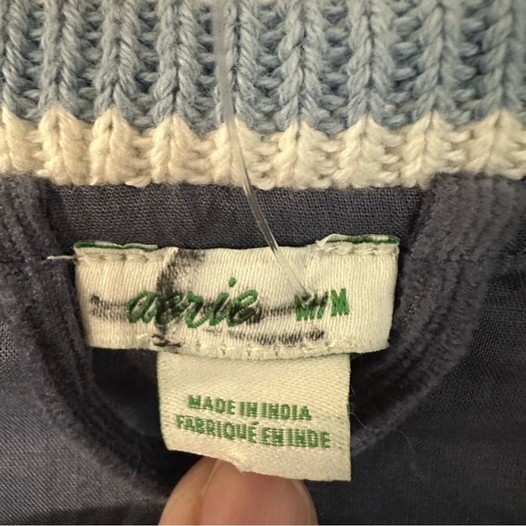 Aerie Women’s Navy Blue Corduroy Varsity Bomber Button Up Jacket Size M GUC - Picture 4 of 10